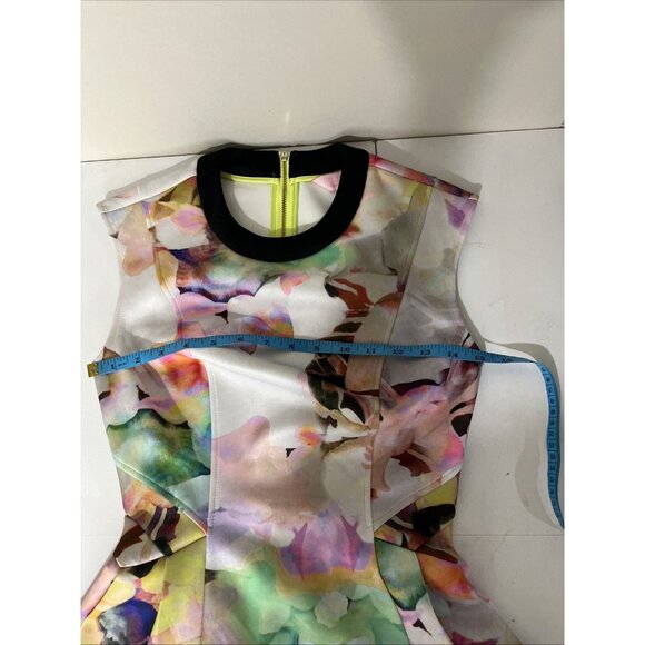 Ted Baker London Sew In Love Floral Neoprene Mini Dress Women (No size tag) - Picture 9 of 11